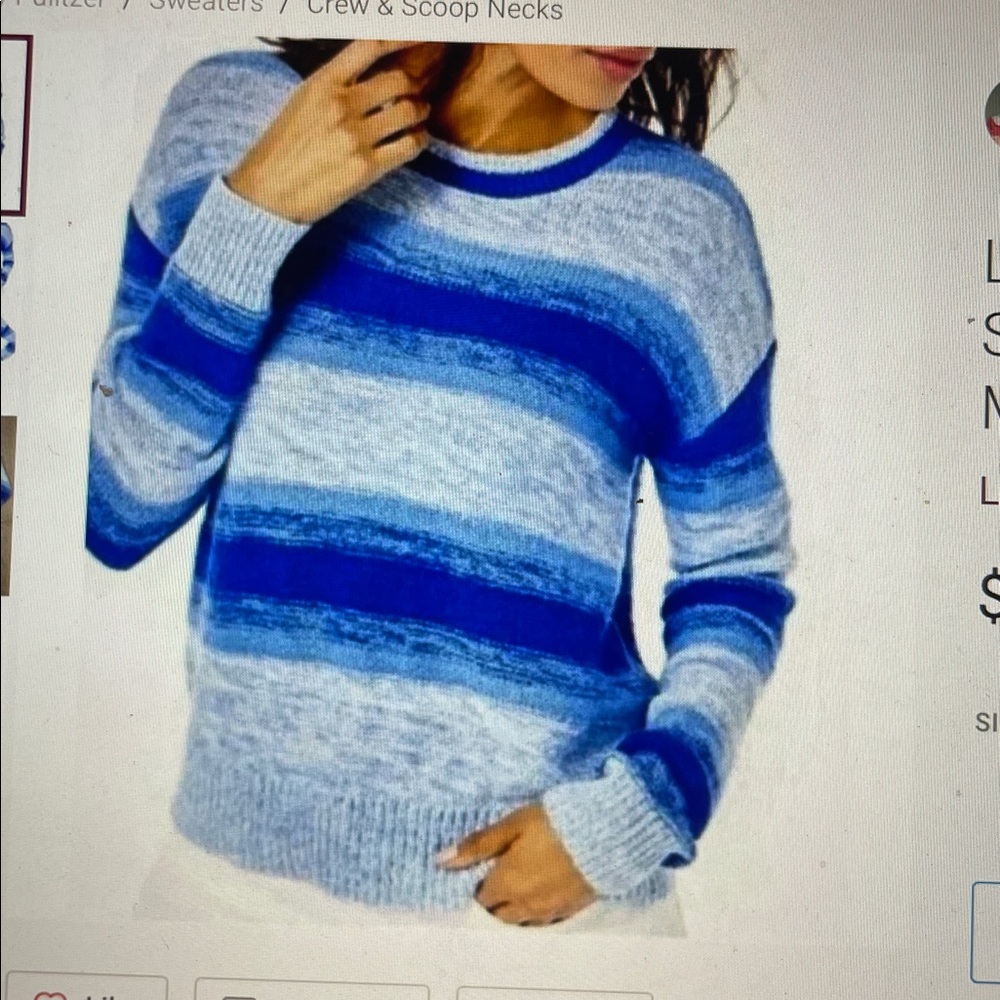 Lilly Pulitzer blue grotto ombré sweater sz xs